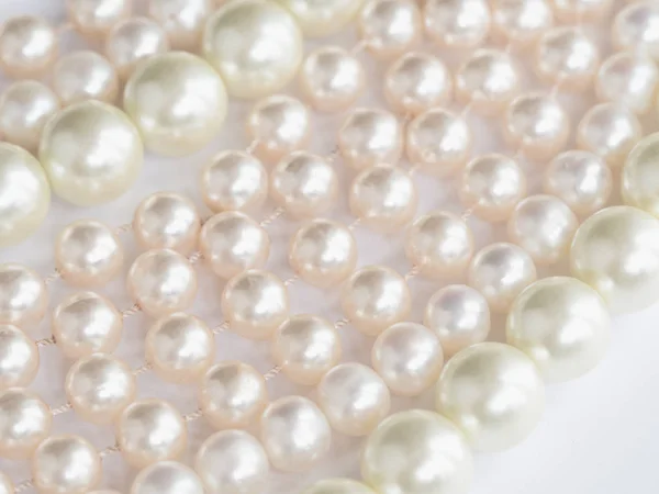 Vita pärlor konsistens. — Stockfoto