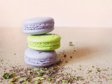 Tatlı macaroons kek yığını