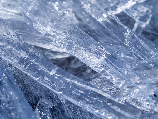 Blue ice abstract natural background — Stock Photo, Image