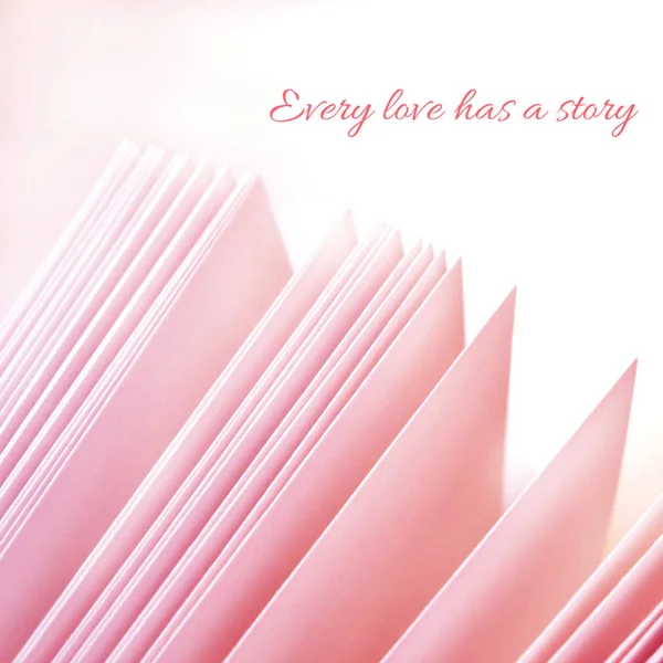 每个爱都有一个故事 - 鼓舞人心的激励语录. — 图库照片