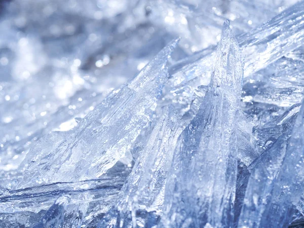 Blue ice abstract natural background — Stock Photo, Image