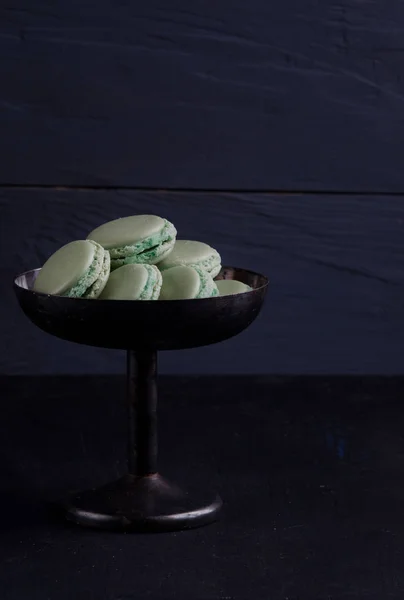 Házi Készítésű Finom Édes Macarons Desszert — Stock Fotó