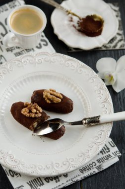 Fındıklı çikolata tatlı tatlı yakın çekim