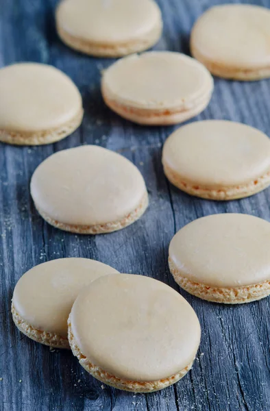 Yapımı Lezzetli Tatlı Macarons Tatlı — Stok fotoğraf