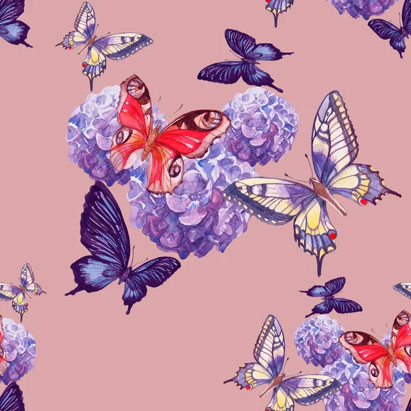 Kelebekli kusursuz desen koleksiyonu. El yapımı suluboya çizimi. Beyaz arkaplandaki elementler ayrı ayrı. Siyah, kırmızı, mavi, turuncu. Parmak izi, tekstil, kağıt, kumaş. Vintage, skeç, retro, realizm.