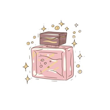 Perfume perfumery fashion jewelry women's style beads bracelets rings belts jewelry hand-drawn cartoon clipart graphics