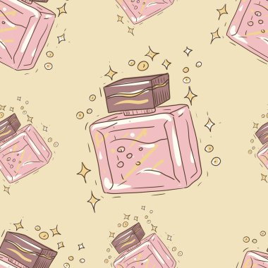 Perfume perfumery fashion jewelry women's style beads bracelets rings belts jewelry hand-drawn cartoon clipart graphics