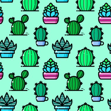 Çizgi stili, vektör çizim nesneleri ile sulu seamless modeli