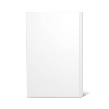 Mockup kitap kapağı arka görünümü, tasarım şablonu. Vektör çizimi
