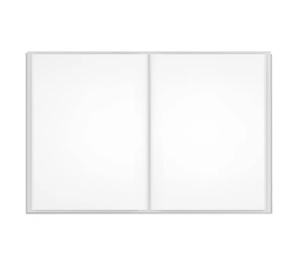 Mockup Blanco Open Boek Sjabloon Voor Ontwerp Vectorillusie — Stockvector