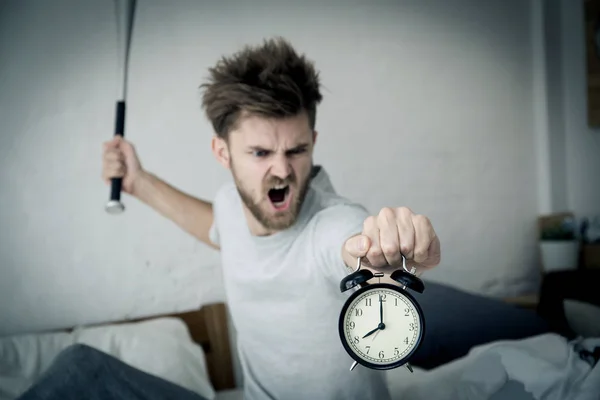 Portrait upset angry with baseball hit young man screaming at al — Stock Photo, Image