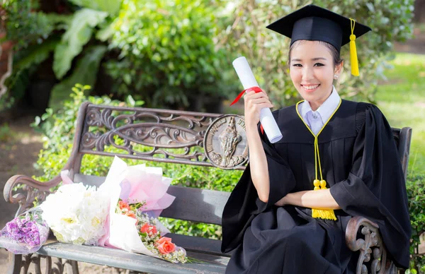 Happy graduated student girl, congratulations - graduate educati