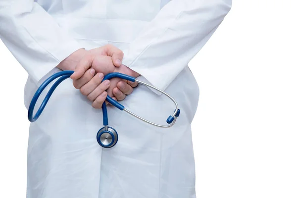 Läkare med stetoskop isolerad på vit bakgrund — Stockfoto