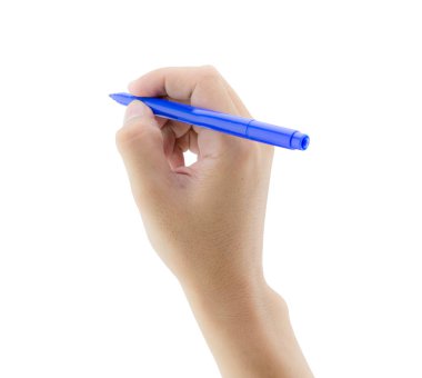 erkek el çizim veya beyaz sırt izole yazma için hazır