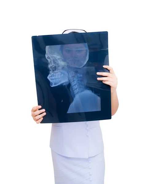 Sjukvård med röntgen-människor och medicin koncept-Young a — Stockfoto