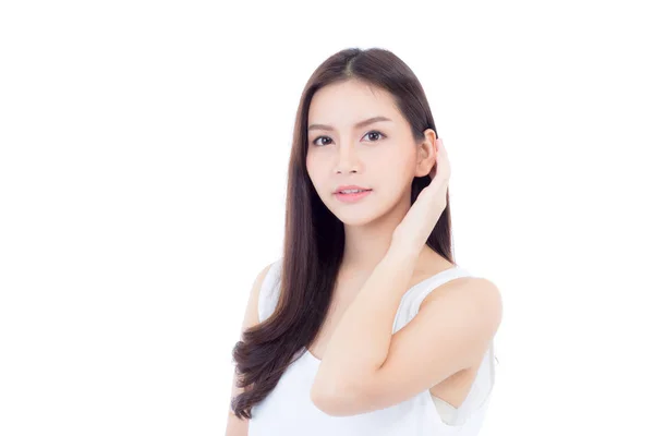 Portret pięknej azjatyckiej kobiety makijaż kosmetyczny, piękno — Zdjęcie stockowe