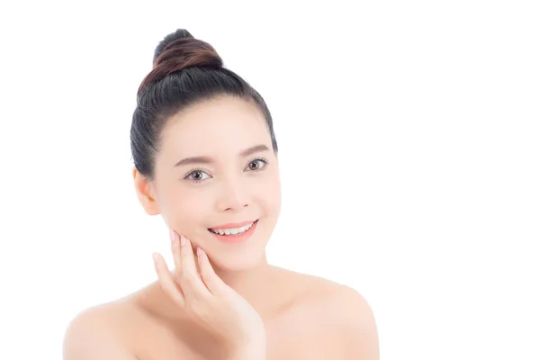 Portret van mooie vrouw Aziatische make-up van cosmetische, meisje hand — Stockfoto