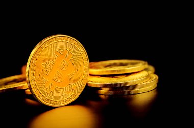 Altın bitcoin kripto ile para dijital para, sikke ile 