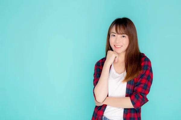 Hermoso retrato joven asiático mujer desgaste ropa moda viaje —  Fotos de Stock