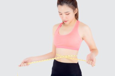 Güzel, ince, genç Asyalı kadın. Bel ölçüleri ince. 