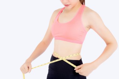 Güzel, ince, genç Asyalı kadın. Bel ölçüleri ince. 