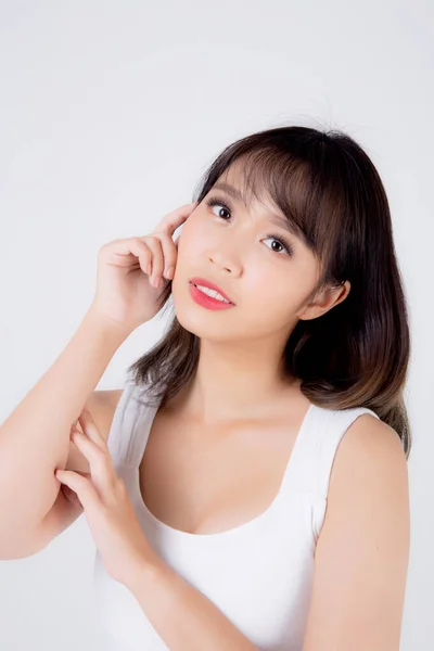 Piękna kobieta azjatycki makijaż kosmetyczny, piękno azjatyckie dziewczyna ręka — Zdjęcie stockowe