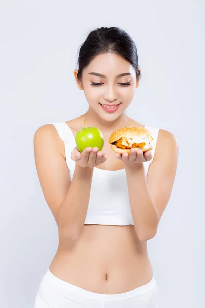 Bela jovem ásia mulher magro forma com dieta escolher fresco — Fotografia de Stock