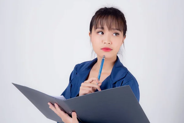 Красивий портрет молодого бізнесу азіатська жінка весела стоячи — стокове фото