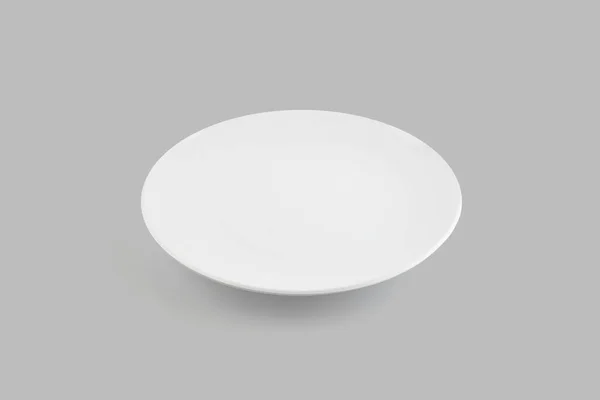 Assiette Isolée Sur Fond Blanc Ustensile Pour Nourriture Assiette Céramique — Photo