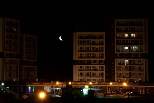 Starry Sky Constellations City — Stock Photo, Image