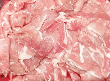 domuz eti dilimlenmiş ince dilimleri