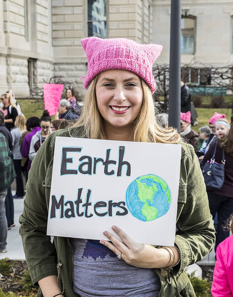 A women's right march that included the environment, free speech, and the election of Donald Trump..