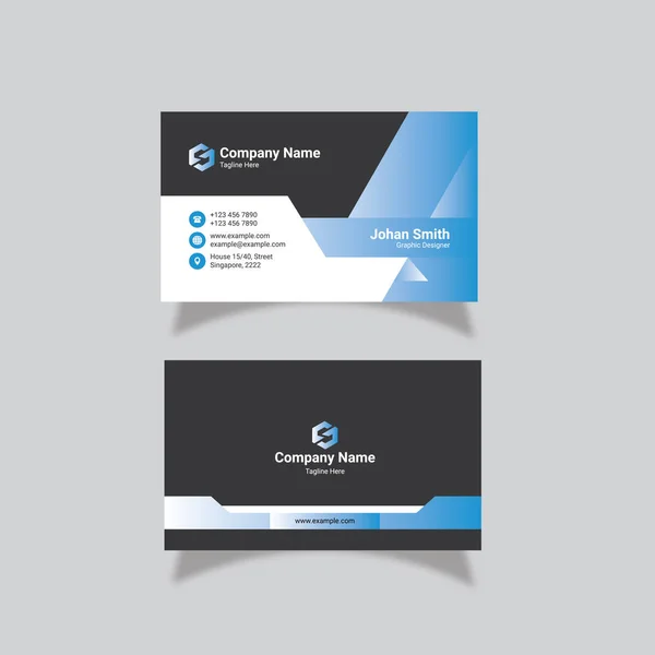Creative Clean Modern Minimal Business Card Template — Stock Vector