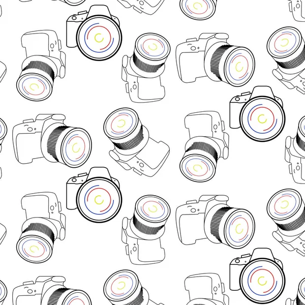 Camera White Background — Stock Vector