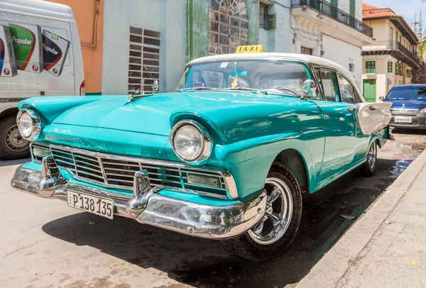 Havana Cuba Outubro 2016 Vintage Clássico Carro Americano Usado Como Imagem De Stock