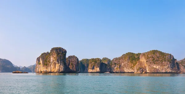 Paysage Panoramique Baie Long Nord Vietnam Baie Compose Amas Dense — Photo