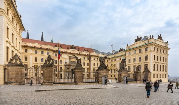 Prag Tschechische Republik Februar 2019 Haupteingang Mit Dem Matthäustor Tor — Stockfoto