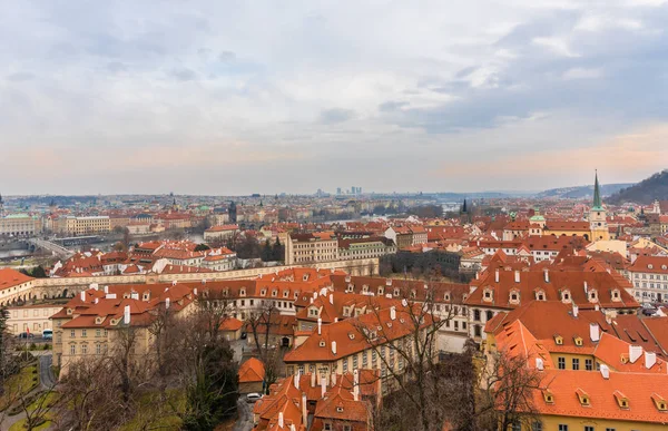 Panoramiczny Widok Ariel Słynnego Historycznego Starego Miasta Pradze Stolicy Czech — Zdjęcie stockowe