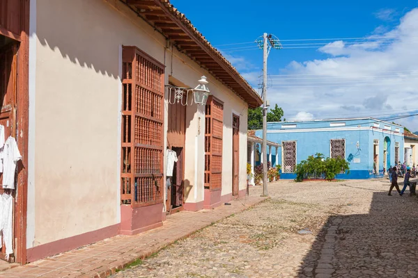 Trinidad Cuba Octubre 2016 Calle Típica Con Coloridos Edificios Históricos — Foto de Stock