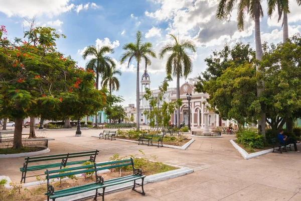 Cienfuegos Cuba Octubre 2016 Vista Del Parque Jardín Llamado Parque — Foto de Stock