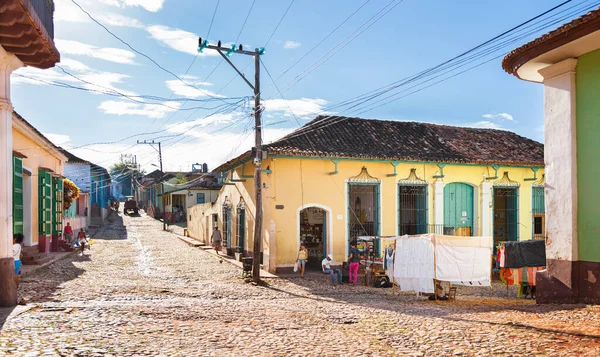Trinidad Cuba Octubre 2016 Vista Calle Con Coloridos Edificios Históricos — Foto de Stock