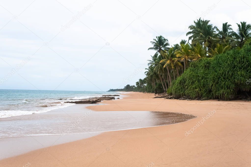 Indian ocean beach at koggala sri lanka 