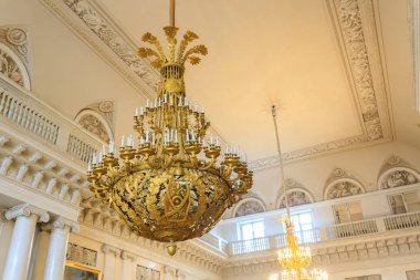 Saint Petersburg, Rusya - 3 Mayıs 2018: St.Petersburg, Rusya Devlet Hermitage iç. Devlet Hermitage 1764 yılında kurulmuştur. Rusya ve en büyük müzelerinden biri de büyük oldu.