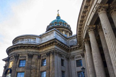 Kazan Katedrali (Our Lady bir Kazan Katedrali). Bir Rus Ortodoks Kilisesi, Saint Petersburg, Rusya.