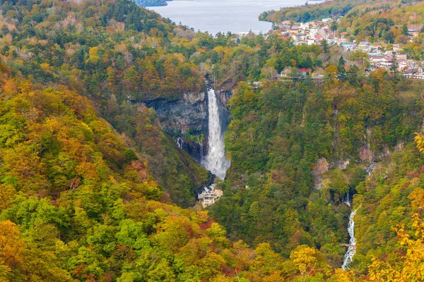 Kegon Falls Chuzenji Gölü Sonbahar Görünümünde Akechidaira Teleferik Istasyonu Nikko — Stok fotoğraf