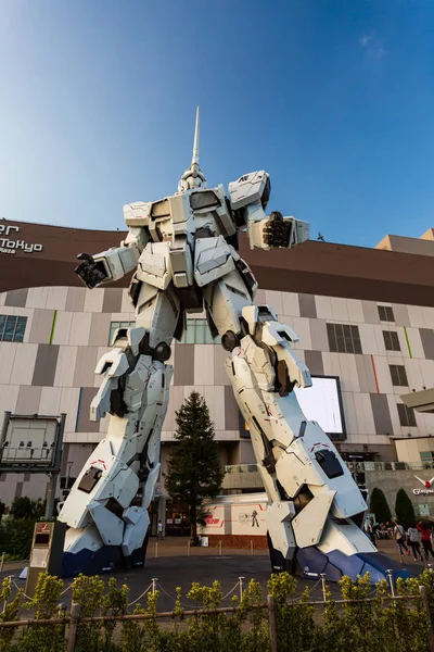 Tokio Japonia Października 2018 Pełnowymiarowa Mobile Suit Unicorn Gundam Występy — Zdjęcie stockowe