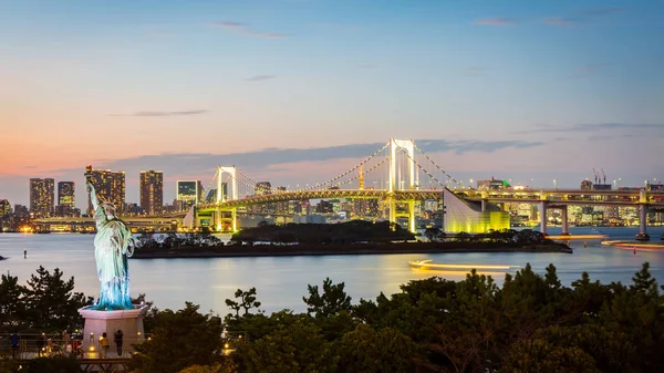 Rainbow Bridge Tokyo Bay Odaiba City Tokyo Japan — Stock Photo, Image