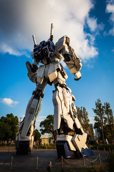 Токио Япония Октября 2018 Года Полноразмерный Мобильный Костюм Unicorn Gundam — стоковое фото