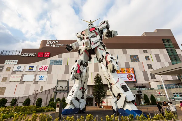 Tokio Japonia Października 2018 Pełnowymiarowa Mobile Suit Unicorn Gundam Występy — Zdjęcie stockowe