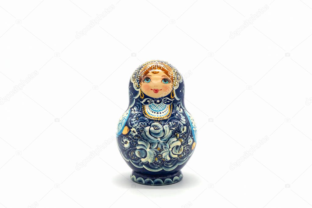 Matryoshka Dolls isolated on a white background. Russian Wooden 